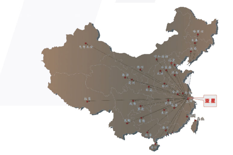 国内销售网络示意图